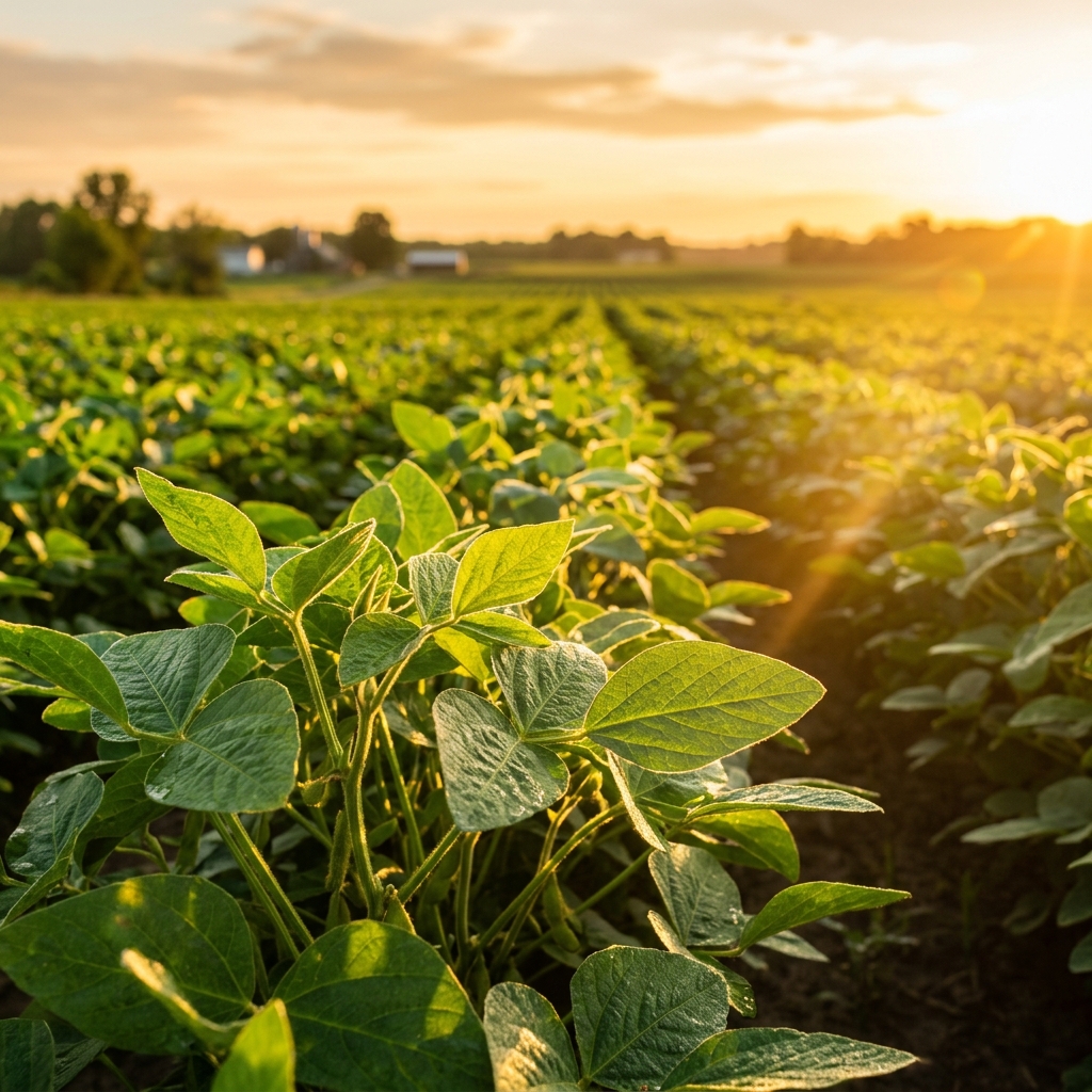 Healthy green cereal crops in a sun-drenched field representing premium crop nutrition solutions